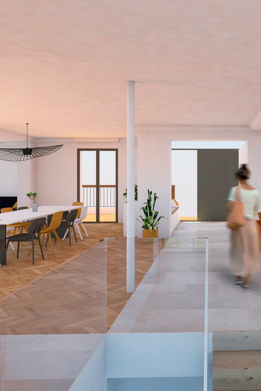Projet de réhabilitation d’une maison individuelle à Toulouse par Cartel Architectes Architecture spéciale bois TI120